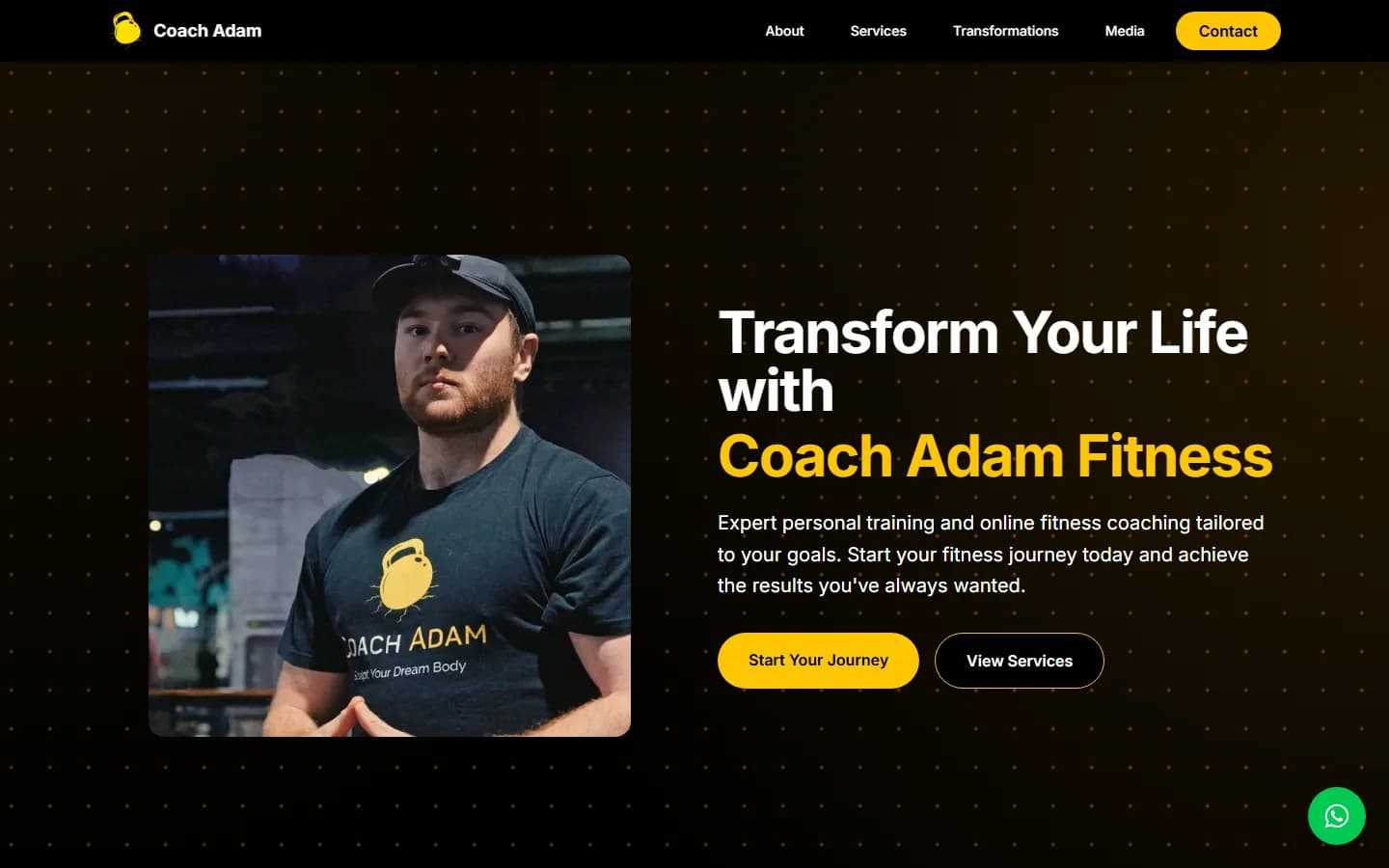 Coach Adam Fitness website