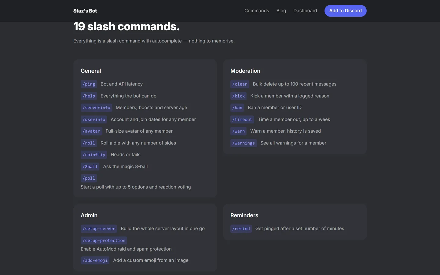 Staz's Bot website